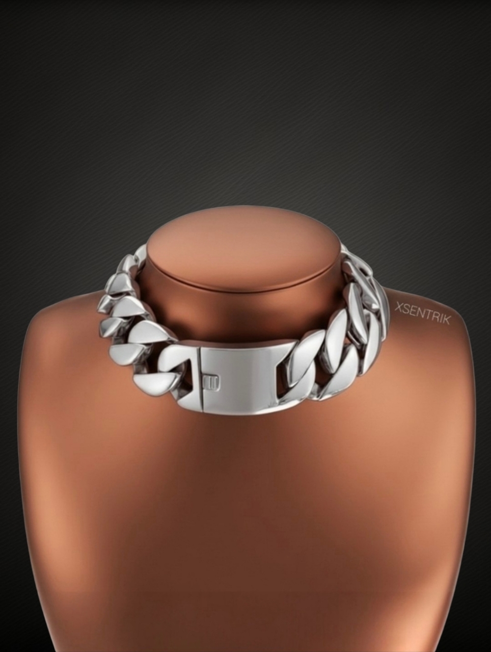 Silver Polished Stainless Steel Chunky Chainlink Necklace ▪︎ (316L)